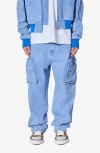 Mnml Ultra Baggy Feeling Blue Cargo Jeans In Blue