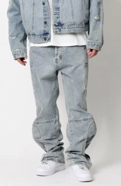 Mnml Ultra Baggy Jeans In Blue