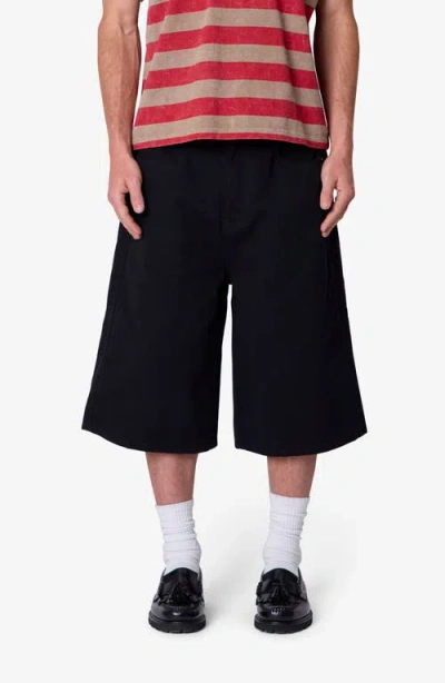 Mnml Ultra Baggy Paneled Chino Shorts In Black