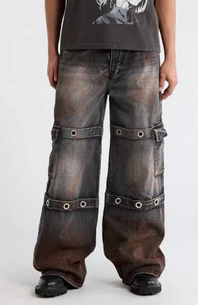 Mnml Ultra Baggy Skate Cargo Jeans In Black