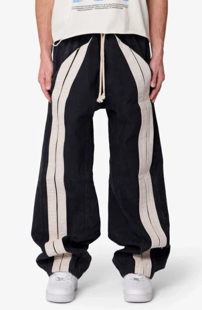 Mnml Ultra Baggy Stripe Twill Pants In White
