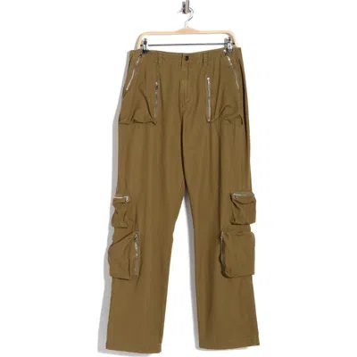 Mnml Ultra Baggy Tactical Cargo Pants In Brown
