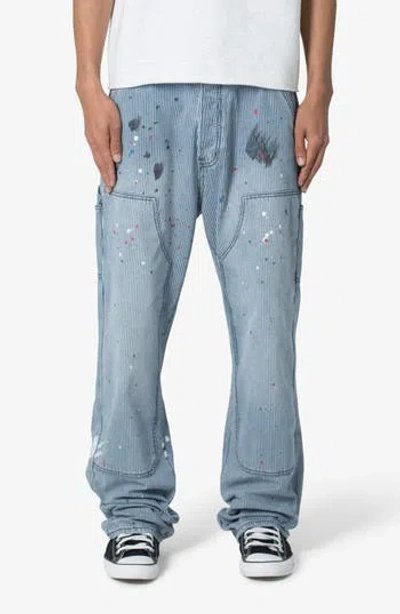 Mnml Ultrabaggy Stripe Denim Carpenter Pants In Blue