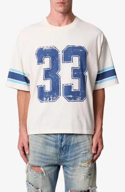 Mnml Varsity Graphic T-shirt In Off White/blue