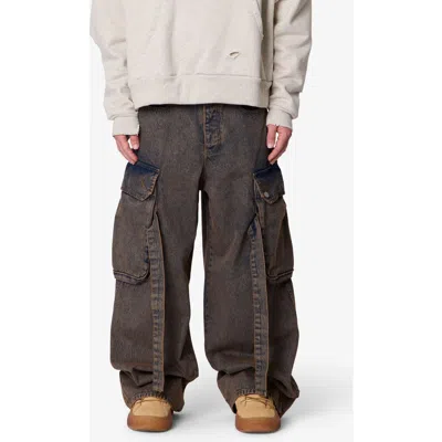 Mnml Washed Cargo Jeans In Brown