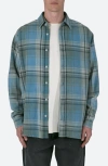 MNML WASHED PLAID BUTTON-UP SHIRT