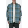 Mnml Washed Plaid Button-up Shirt In Blue/black