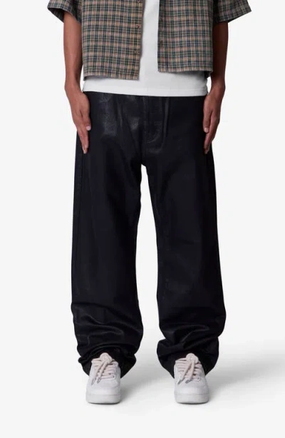 Mnml Waxed Utlra Baggy Jeans In Black