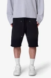 Mnml West Double Knee Sweat Shorts In Black