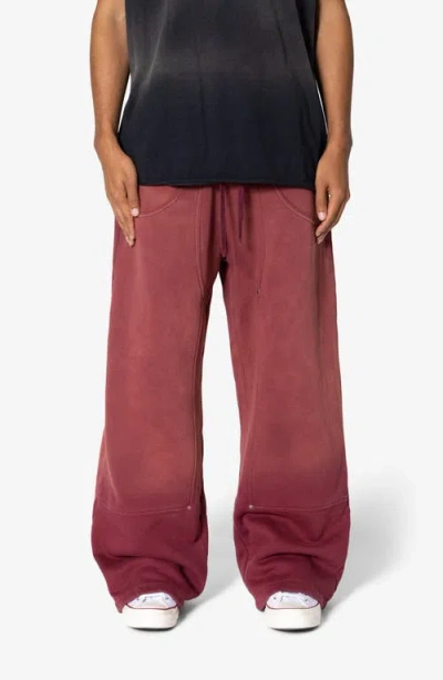 Mnml West Double Knee Sweatpants In Red