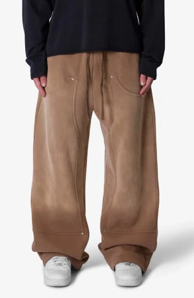 Mnml West Double Knee Sweatpants In Tan