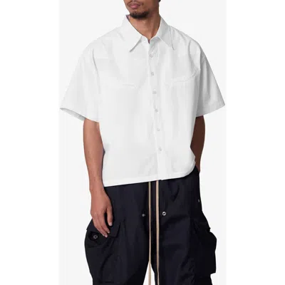 Mnml Western Short Sleeve Button-up Shirt In White