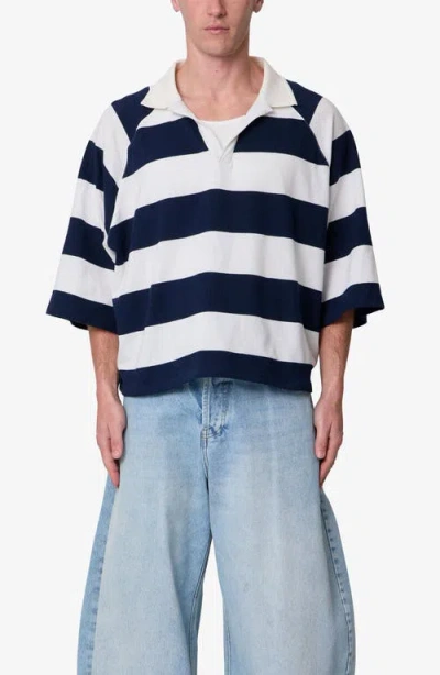 Mnml Wide Stripe Boxy Polo In Multi