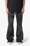 Mnml Zip Flare Leg Sweatpants In Black