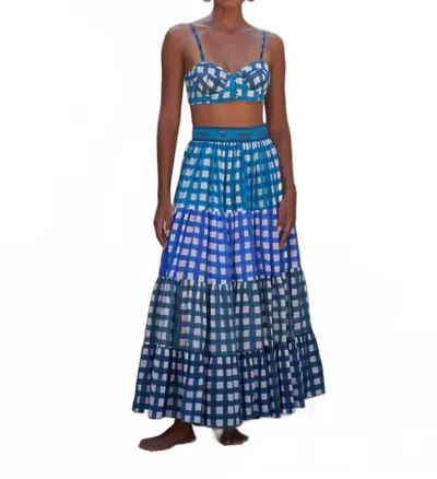 Mo Maya Cielo Maxi Skirt In Blue