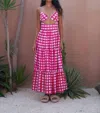 Mo Maya Luna Maxi Dress In Red