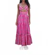 Mo Maya Luna Maxi Dress In Red In Multi
