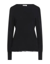 Mo-moi Woman Sweater Black Size L Viscose, Pbt - Polybutylene Terephthalate, Nylon In Black
