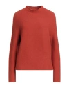 MO-MOI MO-MOI WOMAN SWEATER RUST SIZE L VISCOSE, PBT - POLYBUTYLENE TEREPHTHALATE, NYLON