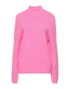 MO-MOI MO-MOI WOMAN TURTLENECK FUCHSIA SIZE M VISCOSE, PBT - POLYBUTYLENE TEREPHTHALATE, NYLON