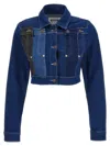 MO5CH1NO JEANS MOSCHINO JEANS BLUE COTTON JACKET