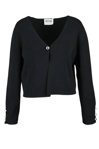 Mo5ch1no Jeans Jeans Short Jersey Cardigan - Black