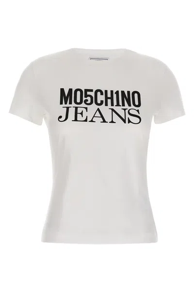 Mo5ch1no Jeans Logo Print T-shirt. In Gray