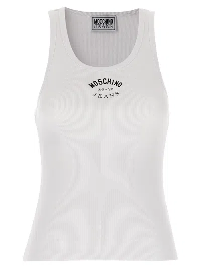 Mo5ch1no Jeans Ribbed Top Tops In White