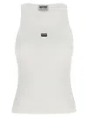 MO5CH1NO JEANS TANK TOP LOGO LABEL TOPS