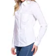 Moa Collection Button Down Poplin Shirt In White In White