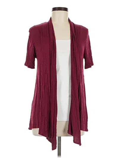 Pre-owned Moa Collection Cardigan Sweater In Burgundy