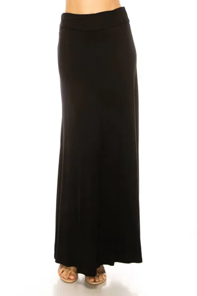 Moa Collection Women's Elegant Full-length Skirt In Black