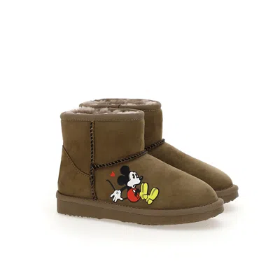 Moa Master Of Arts Kids' Brown Mickey Faux Fur Boots