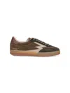 Moa Master Of Arts Lightning-bolt Suede Sneakers In Brown