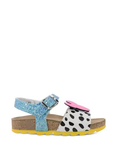 Moa Master Of Arts Glitter-detail Dalmatian-print Sandals In Multi