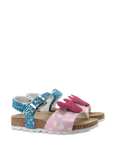 Moa Master Of Arts Kids' Glitter-effect Minnie Motif Sandals In Multi