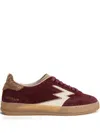Moa Master Of Arts Lightning Bolt Detail Sneakers In Burgundy