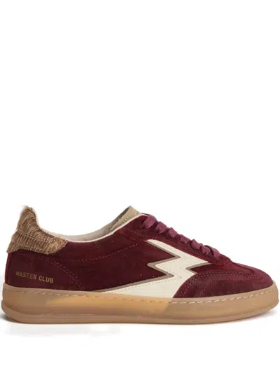 Moa Master Of Arts Lightning Bolt Detail Sneakers In Burgundy