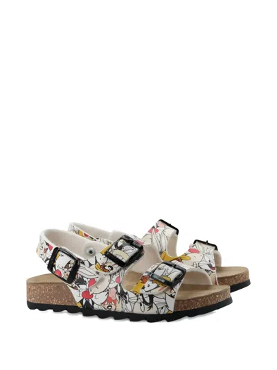 Moa Master Of Arts Kids' Looney Tunes Buckle-fastening Sandals In White