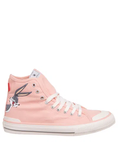 Moa Master Of Arts Looney Tunes High-top Sneakers In Pink