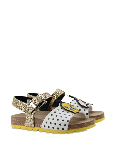 Moa Master Of Arts Kids' Looney Tunes Polka-dot Sandals In White