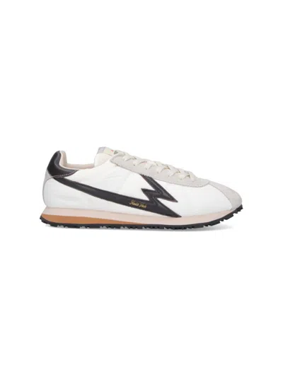 MOA MASTER OF ARTS LOW-PROFILE SNEAKERS WITH BLACK LIGHTNING BOLT ACCENTS