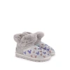 Moa Master Of Arts Beige Microstud Mickey Winter Boots In Gray