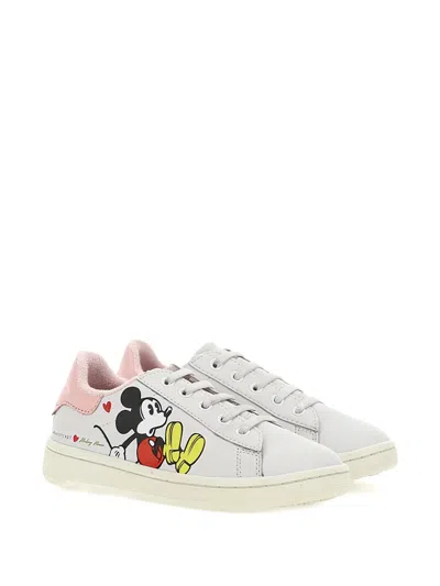 Moa Master Of Arts Kids' Mickey Mouse Graphic-print Sneakers In White