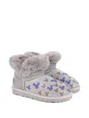 Moa Master Of Arts Beige Microstud Mickey Winter Boots In Gray