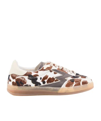 Moa Master Of Arts Moaconcept Cow Printed Club Lace-up Sneakers In Brown