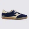 Moa Master Of Arts Navy Leather Sneakers In Blue