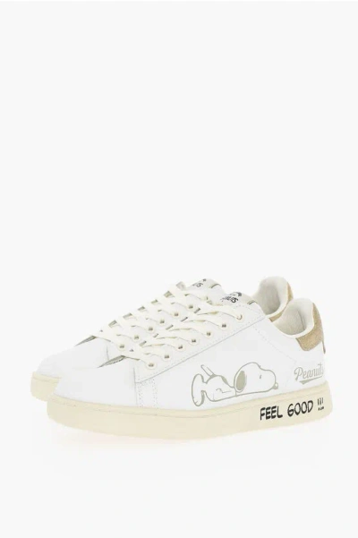 Moa Master Of Arts Peanuts Printed Snoopy Low-top Sneakers In White