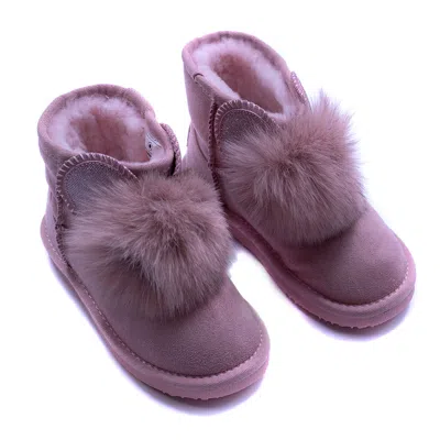 Moa Master Of Arts Kids' Pink Fur Boots In Purple