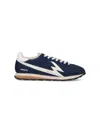 Moa Master Of Arts Navy Blue Sneakers With White Lightning Bolt Accents In Blue